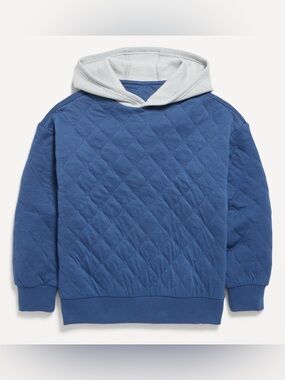 Old Navy Boys Oversized Quilted Hoodie (Size: L)